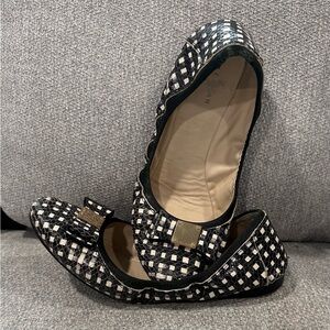 Cole Haan Black and White Checkered Flats